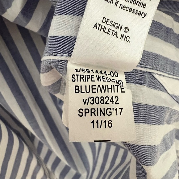 Athleta long striped shirt button down cover up - Picture 7 of 10